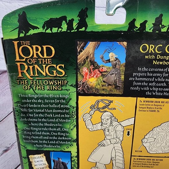 Lord Of The Rings Orc Overseer With Dungeons Of Isengard Action Figure Toybiz - Picture 7 of 10